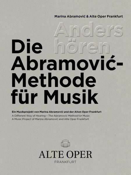 Produktbild: Anders h&ouml;ren &ndash; Die Abramovic-Methode f&uuml;r Musik