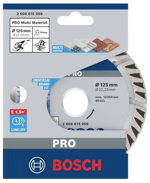 Produktbild: Bosch Accessories 2608615059 Standard for Universal Speed Diamanttrennscheibe Durchmesser 125 mm Bohrungs-&Oslash; 22.23 mm 1 St.