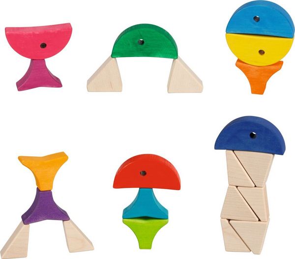 Produktbild: Legespiel und Bausteinkasten 6 bunte Fische