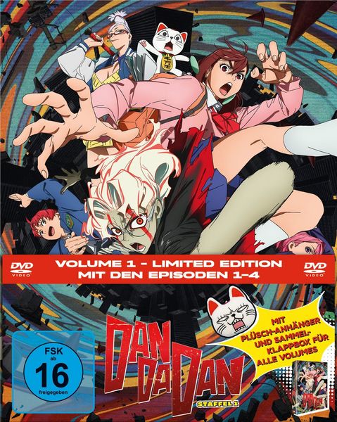 Produktbild: DAN DA DAN - Staffel 1, Volume 1 LTD. - Mit Pl&uuml;sch-Anh&auml;nger und Sammelklappbox f&uuml;r alle Volumes