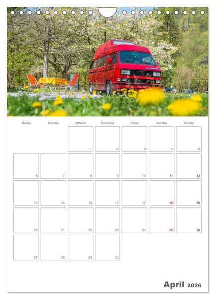 Produktbild: Wohnmobil Jahresplaner (Wandkalender 2026 DIN A4 hoch), CALVENDO Monatskalender