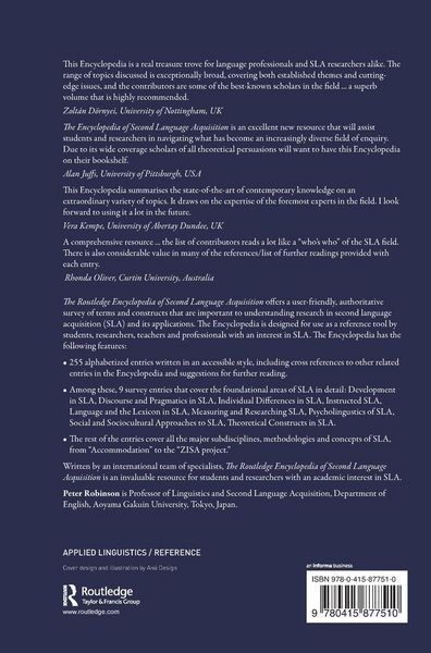Produktbild: The Routledge Encyclopedia of Second Language Acquisition
