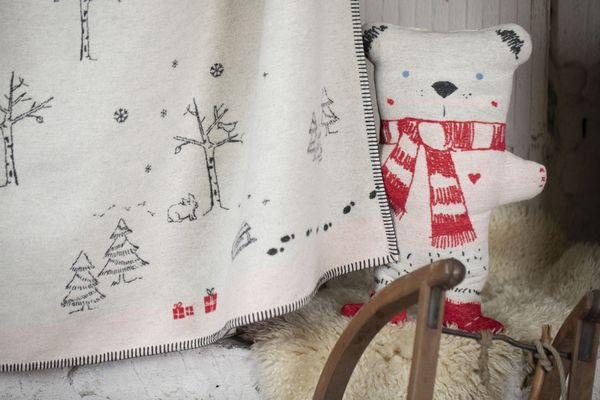 Produktbild: gef&uuml;lltes Kissen "Winterb&auml;r"