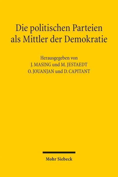 Produktbild: Die politischen Parteien als Mittler der Demokratie