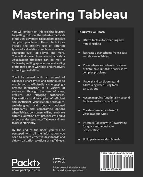 Produktbild: Mastering Tableau