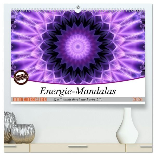 Produktbild: Energie - Mandalas, Spiritualit&auml;t durch die Farbe Lila (hochwertiger Premium Wandkalender 2026 DIN A2 quer), Kunstdruck in Hochglanz