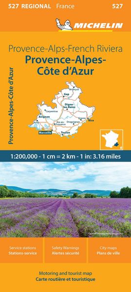 Produktbild: Provence- Alps - French Riviera - Michelin Regional Map 527