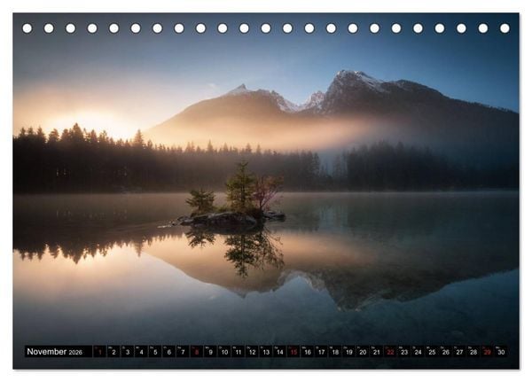 Produktbild: Bayerische Landschaften (Tischkalender 2026 DIN A5 quer), CALVENDO Monatskalender