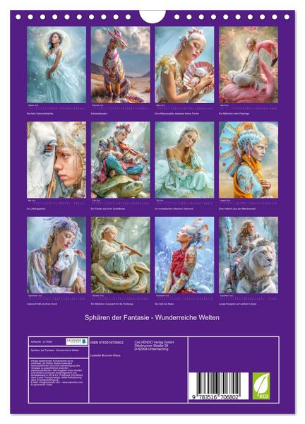 Produktbild: Sph&auml;ren der Fantasie - Wunderreiche Welten (Wandkalender 2026 DIN A4 hoch), CALVENDO Monatskalender