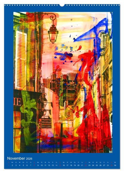 Produktbild: bemaltes Paris (Wandkalender 2026 DIN A2 hoch), CALVENDO Monatskalender