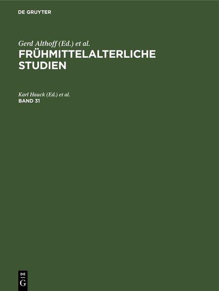 Produktbild: Fr&uuml;hmittelalterliche Studien. Band 31