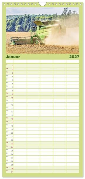 Produktbild: Familienplaner 2027 - Giganten der Ernte mit 5 Spalten (Wandkalender, 21 x 45 cm) CALVENDO