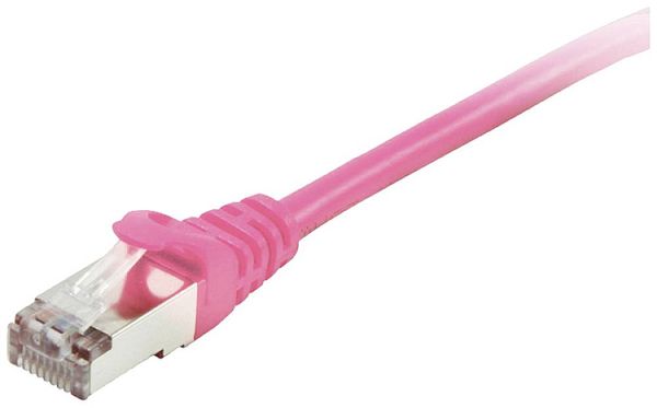 Equip 605581 RJ45 Patchkabel CAT 6 S/FTP 2.00m Pink vergoldete Steckkontakte 1St.
