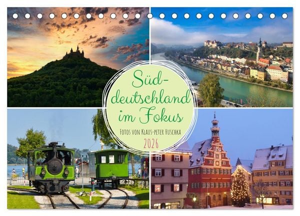 Produktbild: S&uuml;ddeutschland im Fokus (Tischkalender 2026 DIN A5 quer), CALVENDO Monatskalender