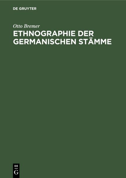 Produktbild: Ethnographie der germanischen St&auml;mme