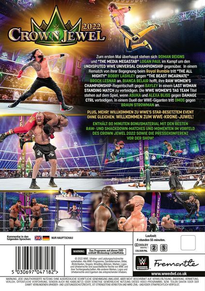 Produktbild: WWE: CROWN JEWEL 2022 [2 DVDs]