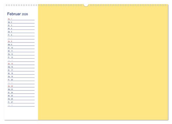 Produktbild: Farbiger Bastelkalender (hochwertiger Premium Wandkalender 2026 DIN A2 quer), Kunstdruck in Hochglanz