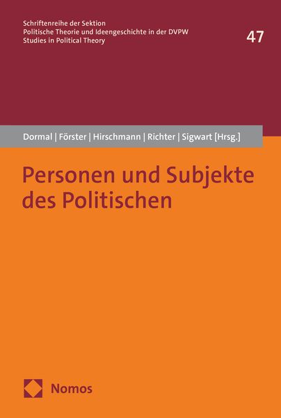 Produktbild: Personen und Subjekte des Politischen