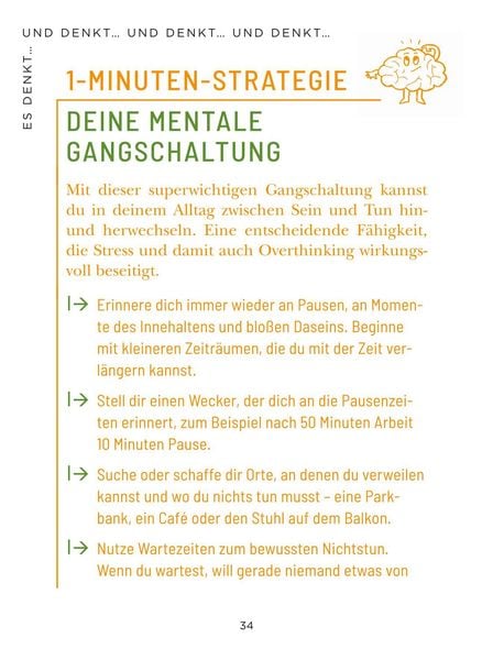 Produktbild: Die 1-Minuten-Strategie gegen Overthinking