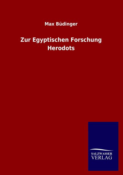 Produktbild: Zur Egyptischen Forschung Herodots
