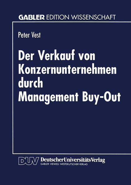 Produktbild: Der Verkauf von Konzernunternehmen durch Management Buy-Out