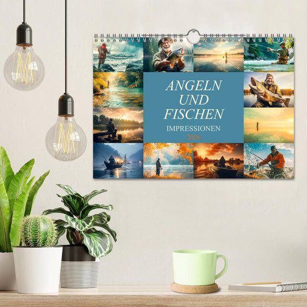Produktbild: Angeln und Fischen Impressionen (Wandkalender 2026 DIN A4 quer), CALVENDO Monatskalender