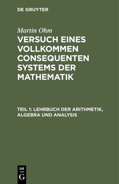 Produktbild: Lehrbuch der Arithmetik, Algebra und Analysis
