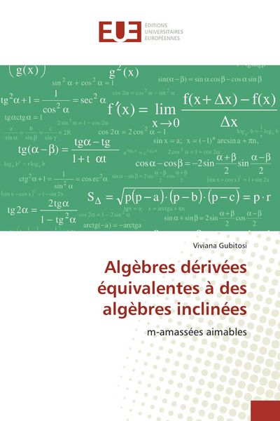 Produktbild: Alg&egrave;bres d&eacute;riv&eacute;es &eacute;quivalentes &agrave; des alg&egrave;bres inclin&eacute;es