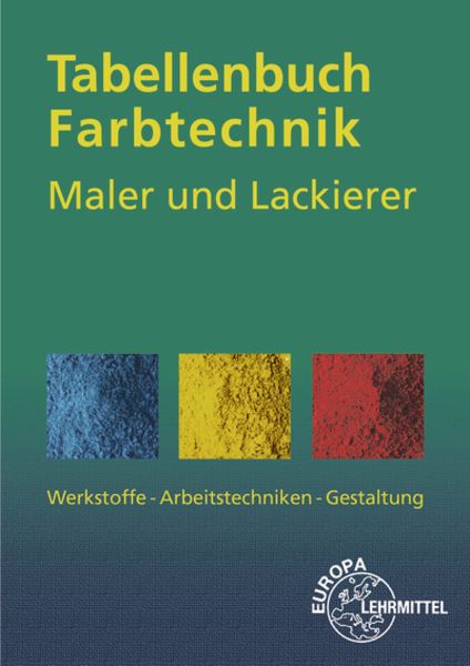 Sirtl, H: Tabellenbuch Farbtechnik Maler und Lackierer, Taschenbuch von Helmut Sirtl,Andreas Fritzsch,Thomas Seeger, Europa-Lehrmittel,