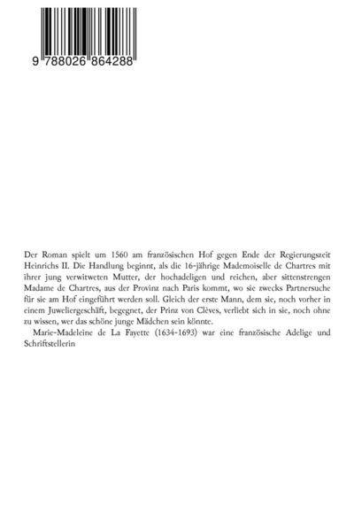 Produktbild: Die Prinzessin von Cleves (Historischer Roman)