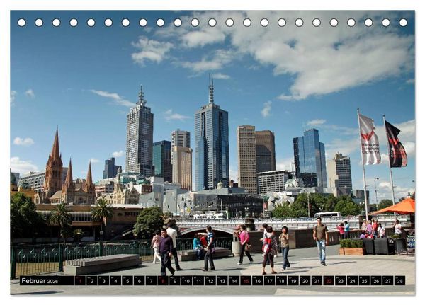 Produktbild: Melbourne (Tischkalender 2026 DIN A5 quer), CALVENDO Monatskalender