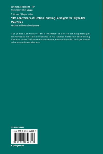 Produktbild: 50th Anniversary of Electron Counting Paradigms for Polyhedral Molecules