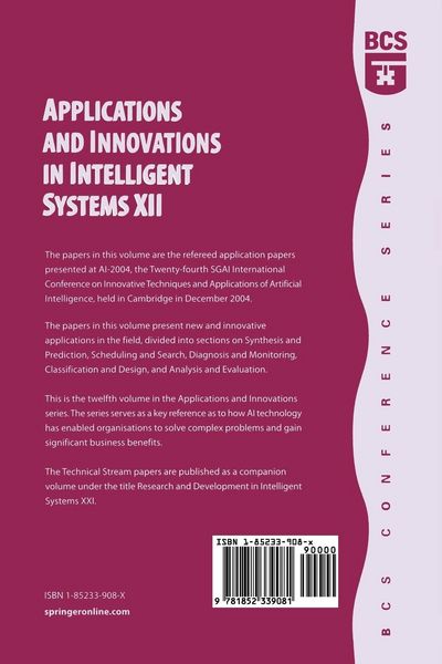 Produktbild: Applications and Innovations in Intelligent Systems XII