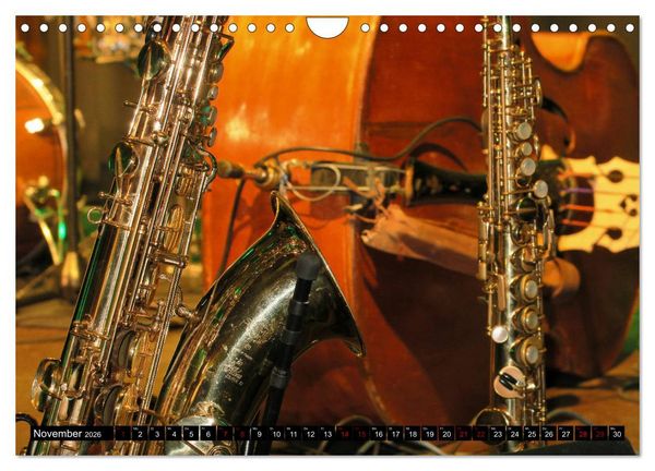 Produktbild: SAXOPHON - on stage (Wandkalender 2026 DIN A4 quer), CALVENDO Monatskalender