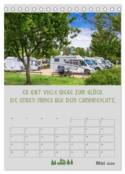 Produktbild: Camping - Hotel kann jeder! (Tischkalender 2026 DIN A5 hoch), CALVENDO Monatskalender