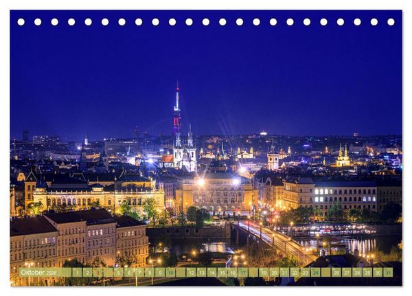 Produktbild: Aussichten auf Prag (Tischkalender 2026 DIN A5 quer), CALVENDO Monatskalender