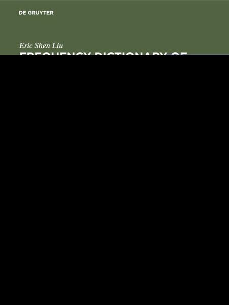Produktbild: Frequency Dictionary of Chinese Words