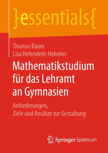Produktbild: Mathematikstudium f&uuml;r das Lehramt an Gymnasien