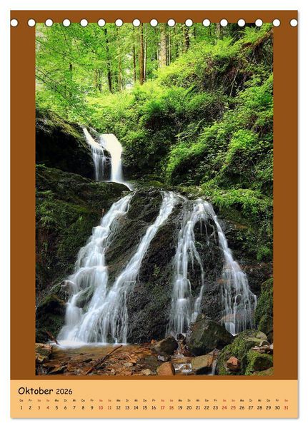 Produktbild: Schwarzwald Wasserf&auml;lle (Tischkalender 2026 DIN A5 hoch), CALVENDO Monatskalender