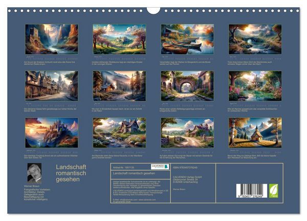 Produktbild: Landschaft romantisch gesehen (Wandkalender 2026 DIN A3 quer), CALVENDO Monatskalender