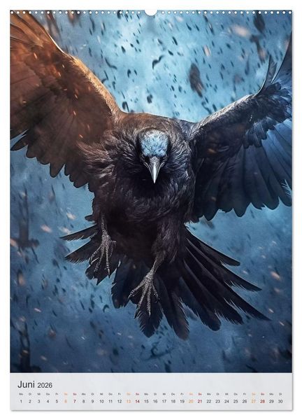 Produktbild: Mystische Raben (hochwertiger Premium Wandkalender 2026 DIN A2 hoch), Kunstdruck in Hochglanz