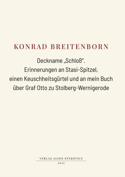 Produktbild: Deckname "Schlo&szlig;".