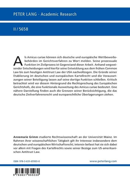 Produktbild: Die Rechtsfigur des Amicus curiae im Kartellzivilprozess
