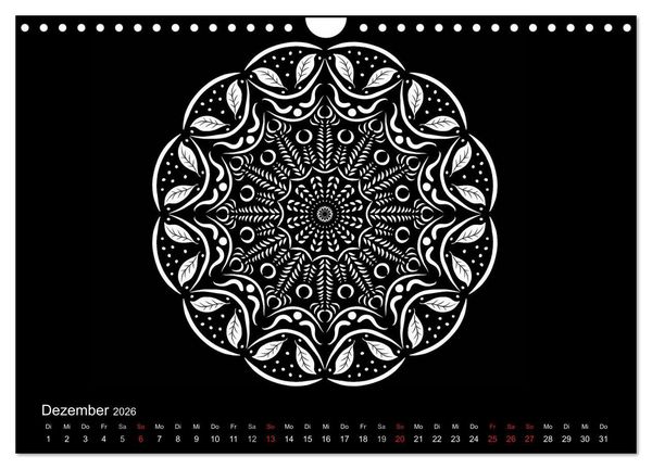 Produktbild: Entspannung und Ruhe durch Mandalas (Wandkalender 2026 DIN A4 quer), CALVENDO Monatskalender