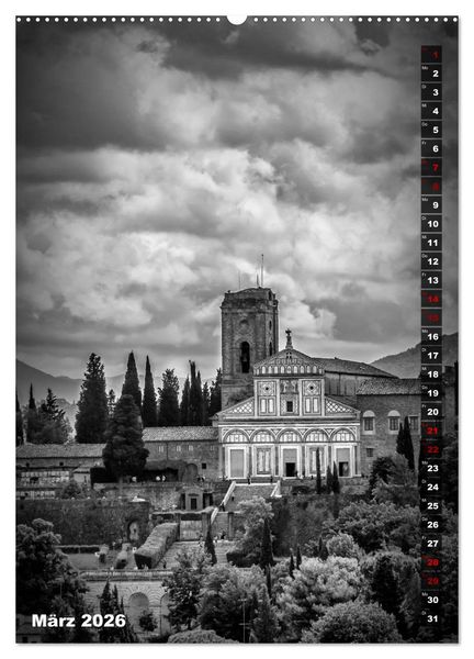 Produktbild: FLORENZ SCHWARZWEI&szlig; (Wandkalender 2026 DIN A2 hoch), CALVENDO Monatskalender