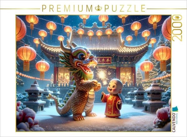 CALVENDO Puzzle Funkelnde Freunde im Winterwunderland | 2000 Teile Lege-Größe 90x67cm Foto-Puzzle für glückliche Stunden