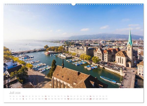 Produktbild: Z &Uuml; R I C H Impressionen (hochwertiger Premium Wandkalender 2026 DIN A2 quer), Kunstdruck in Hochglanz