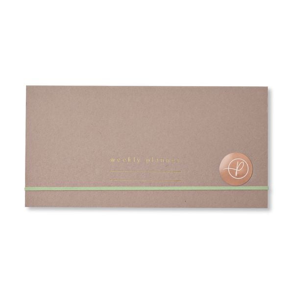 Wochenplaner, 11x22cm, Traube, Mandel, flieder, 62 Blatt