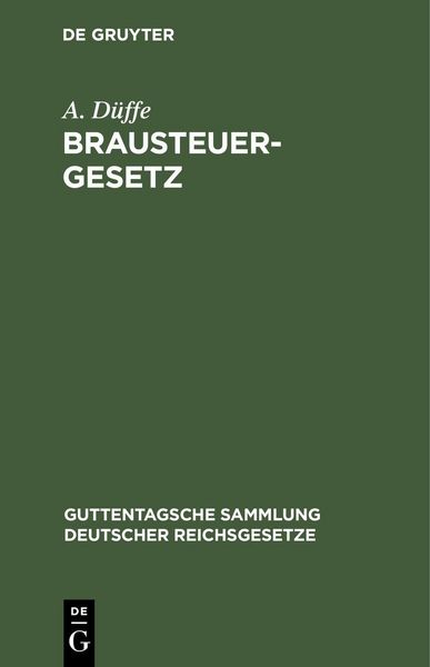 Produktbild: Brausteuergesetz