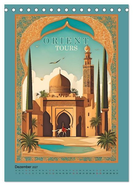 Produktbild: Exotic Travel Poster - nostalgische Abenteuerreisen um die Welt (Tischkalender 2027 DIN A5 hoch), CALVENDO Monatskalender